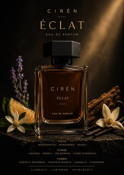 CIRÉN ÉCLAT Eau de Parfum bottle — luminous floral fragrance